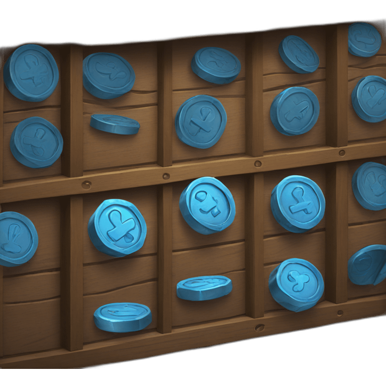 blue coins in a chest emoji