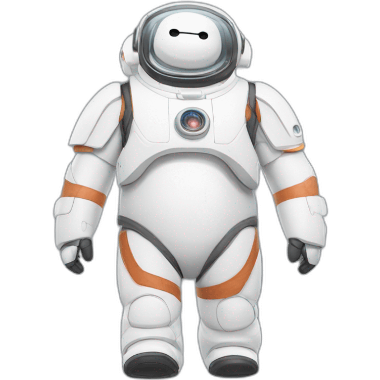 Baymax wearing astronout costume emoji