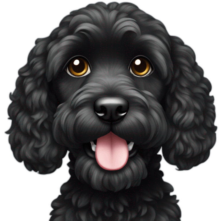 all black cockapoo emoji