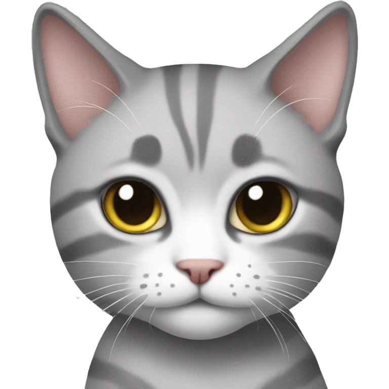 Generate an emoji for my cat named alice which is whit and grey and is gr emoji