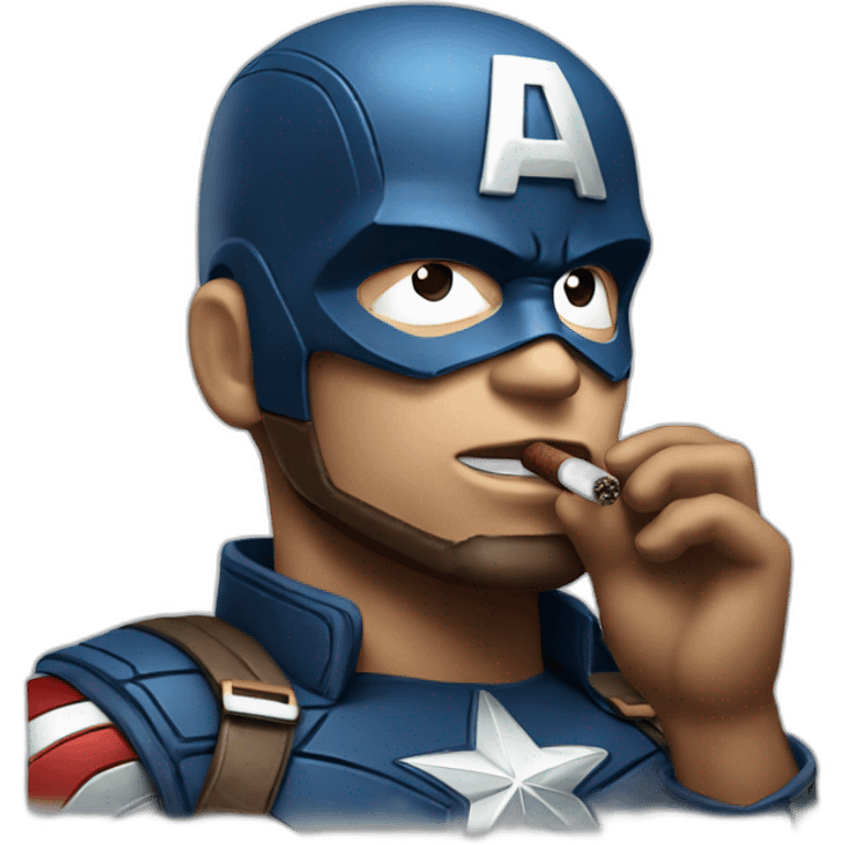 Captain america smoking cigar emoji