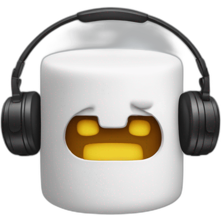 Marshmallow dj emoji