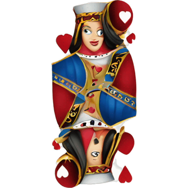 Queen of hearts playing card emoji