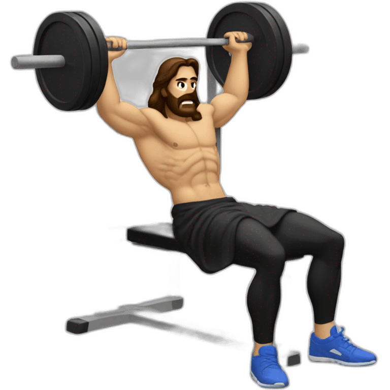 Jesus Christ bench press emoji