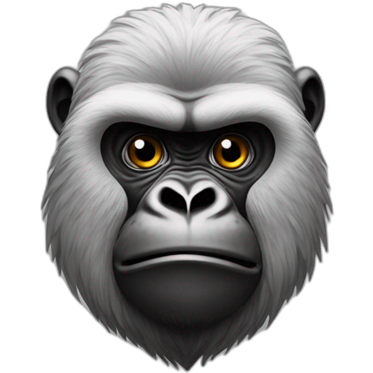 the body of a gorilla with the face of an owl emoji