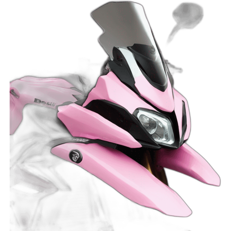 Moto benelli trk 502X color rosa levantada emoji