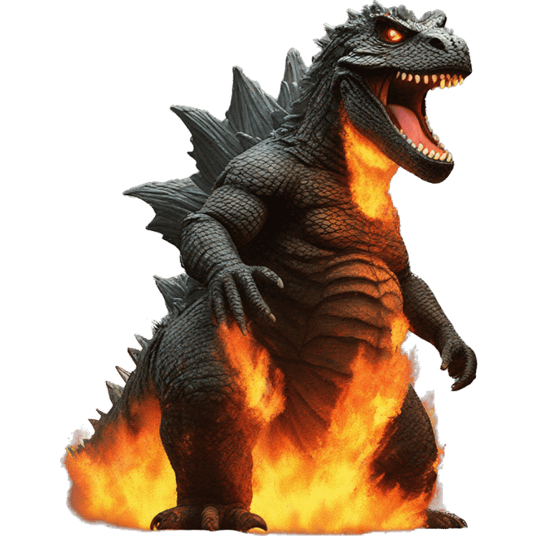 Burning Godzilla 1995 emoji