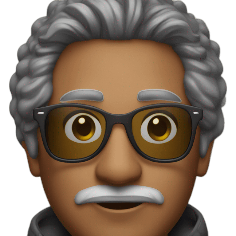 50 yr old indian man with ray ban avaitor framed reading glasses emoji