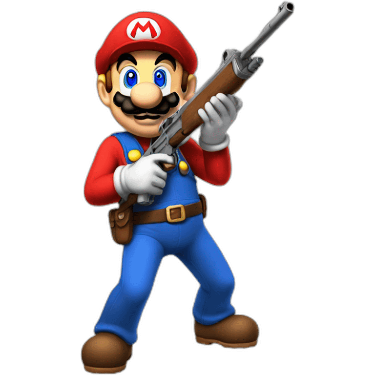 mario bros with a rifle emoji