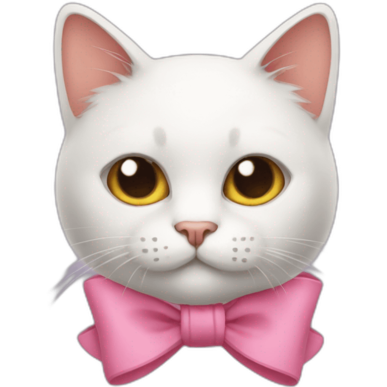 cat with a bow on it emoji