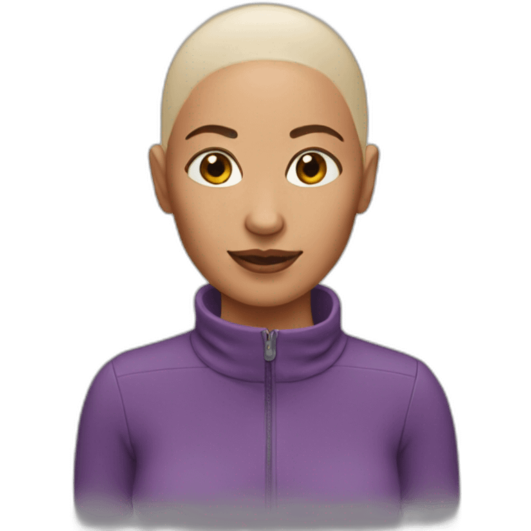 woman no hair emoji