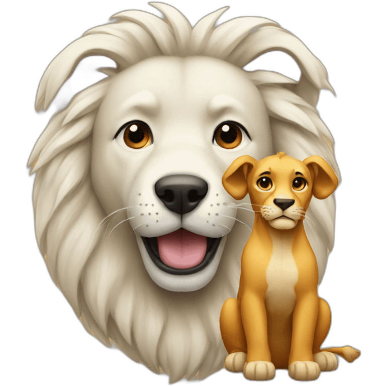 Dog with lion emoji