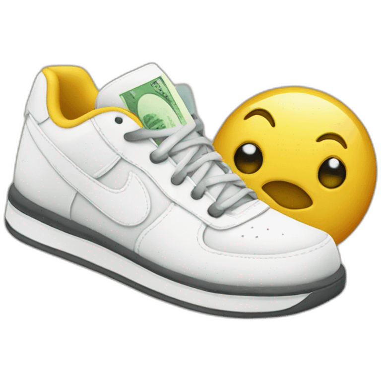 dollar and sneackers emoji