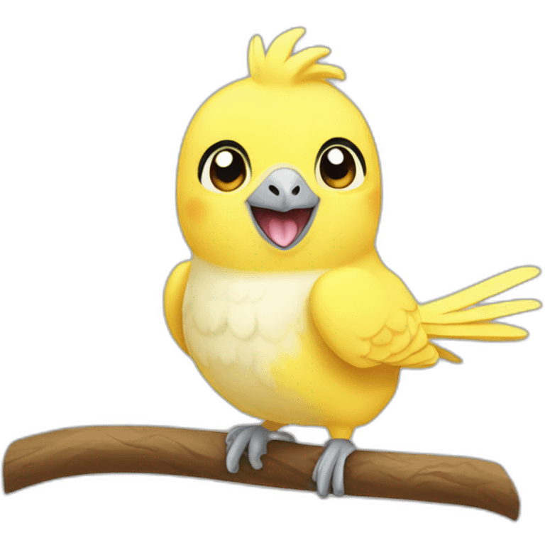 cute-yellow-cockatiel-thumbsup emoji