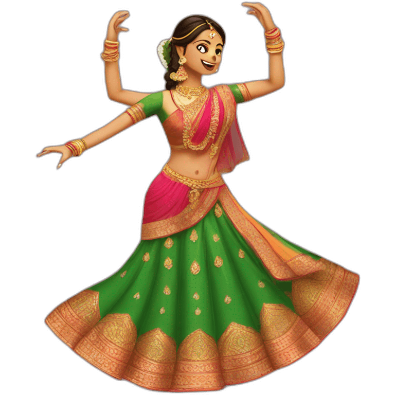 Indian bride dancing on her sangeet emoji