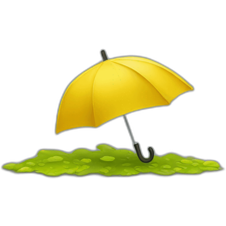 guarda chuva amarelo fechado emoji