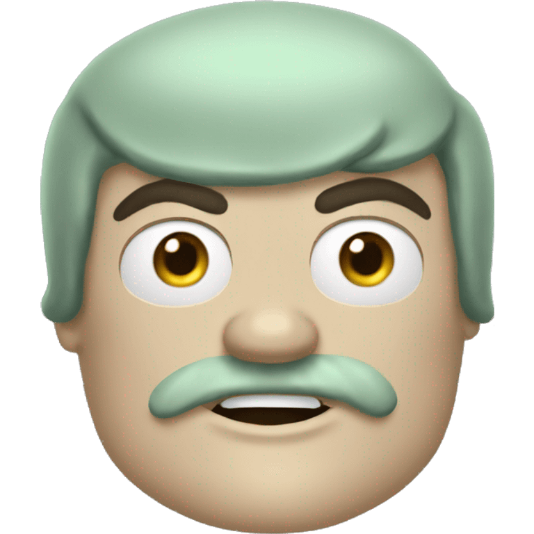 Jack Black combined with handsome Squidward. emoji