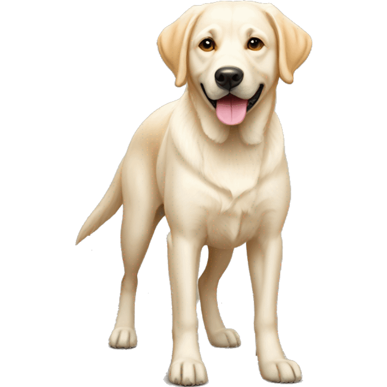 White labrador golden-retriever mix full body emoji