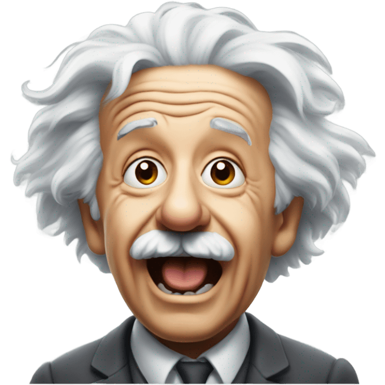 albert einstein going crazy emoji