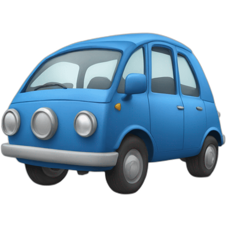 coche azul emoji