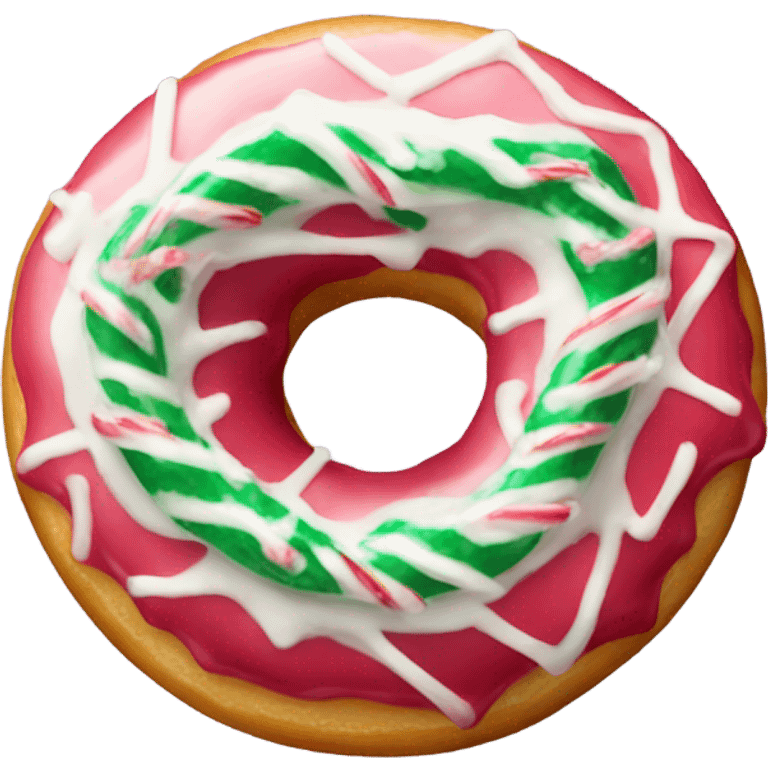 Peppermint round doughnut emoji