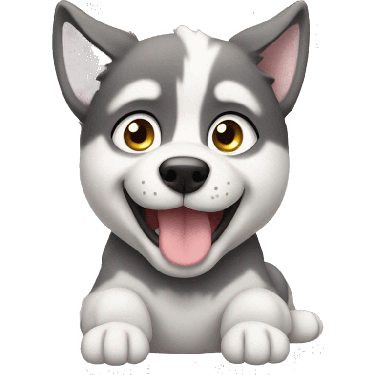 Husky puppy emoji