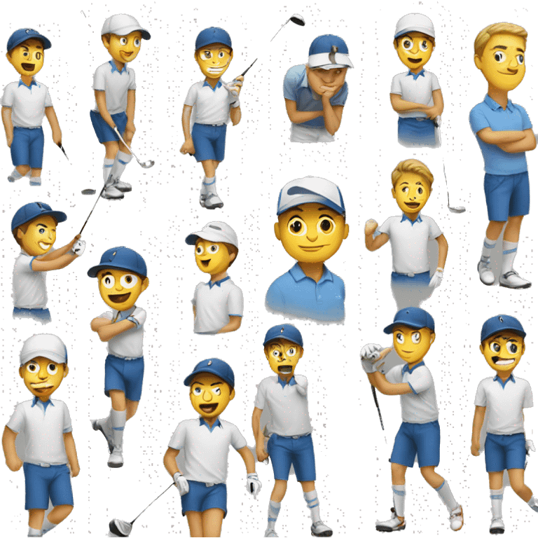 boys winning golf event emoji