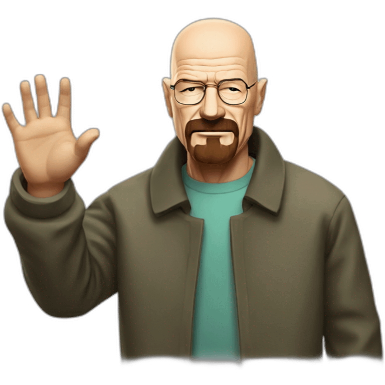 walter white waving emoji