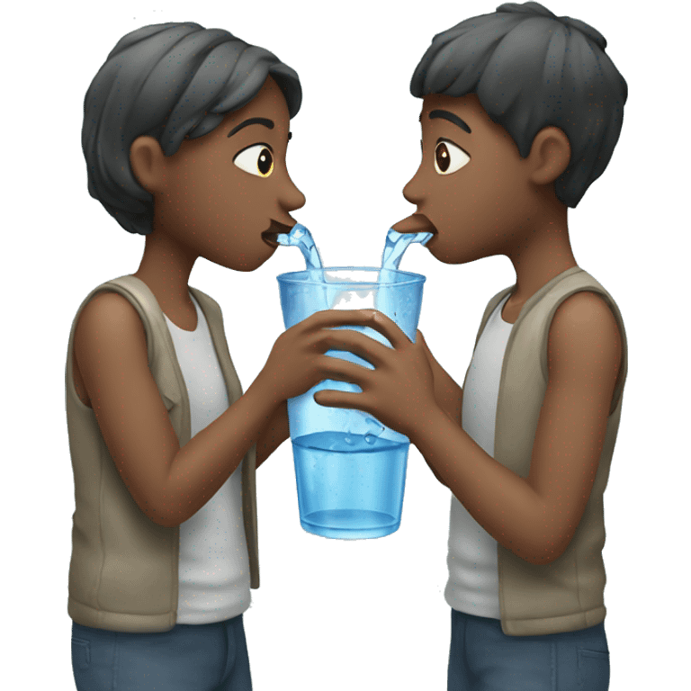 2 people drinking water  emoji