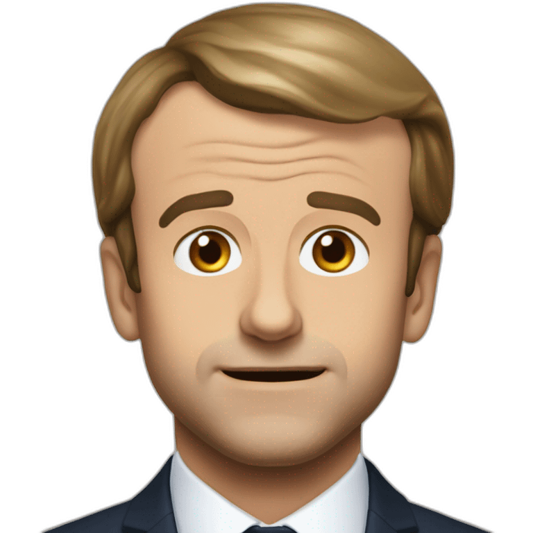 Emmanuel Macron face chock emoji