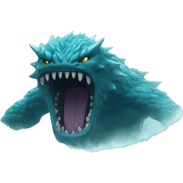 powerful water monster in storm emoji