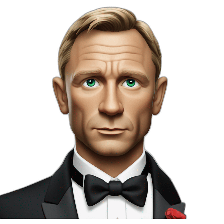 Daniel Craig as james bond emoji