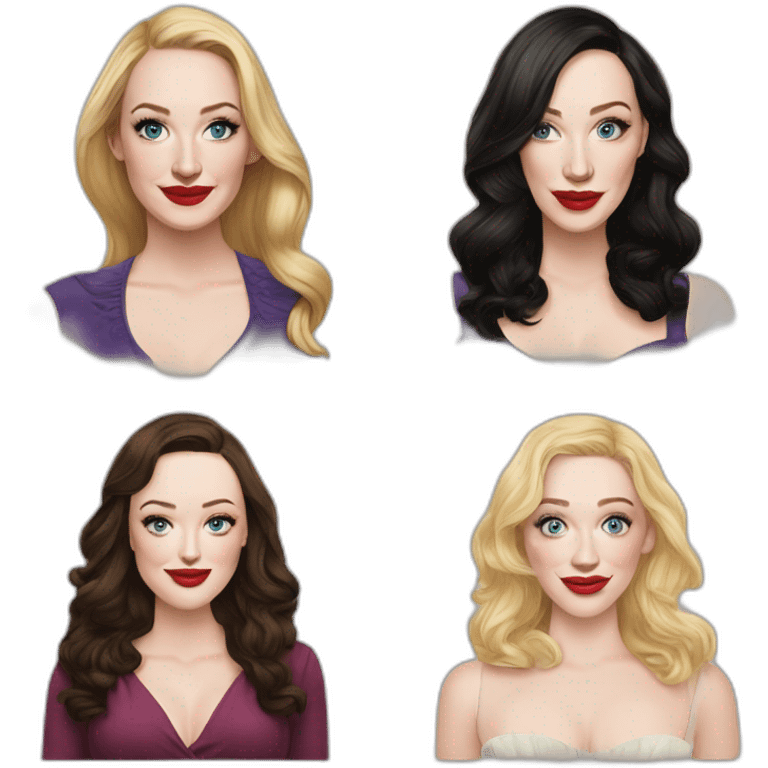 Beth behrs and Kat dennings emoji