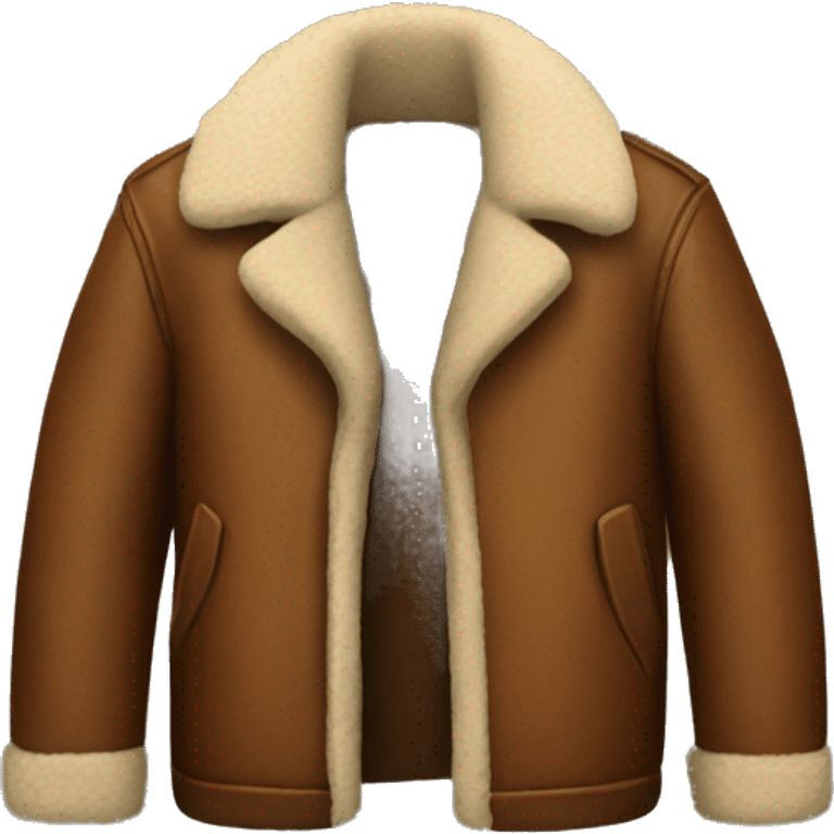 leather and Sherpa coat emoji