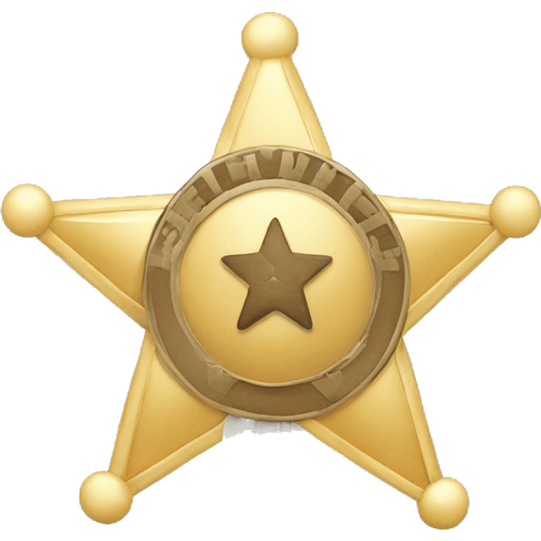 sheriff badge ribbon emoji