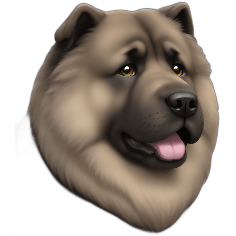 Black chow-chow  emoji