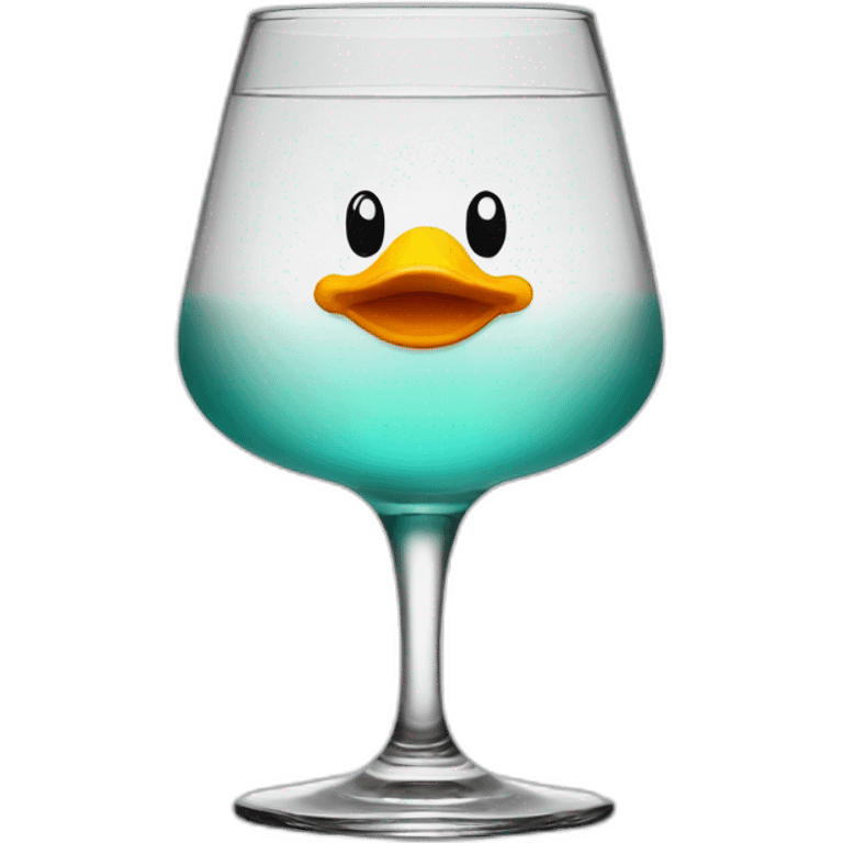 Duck alcohol glass emoji