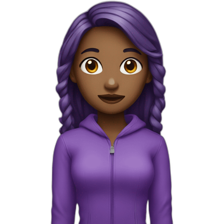 Purple girl emoji