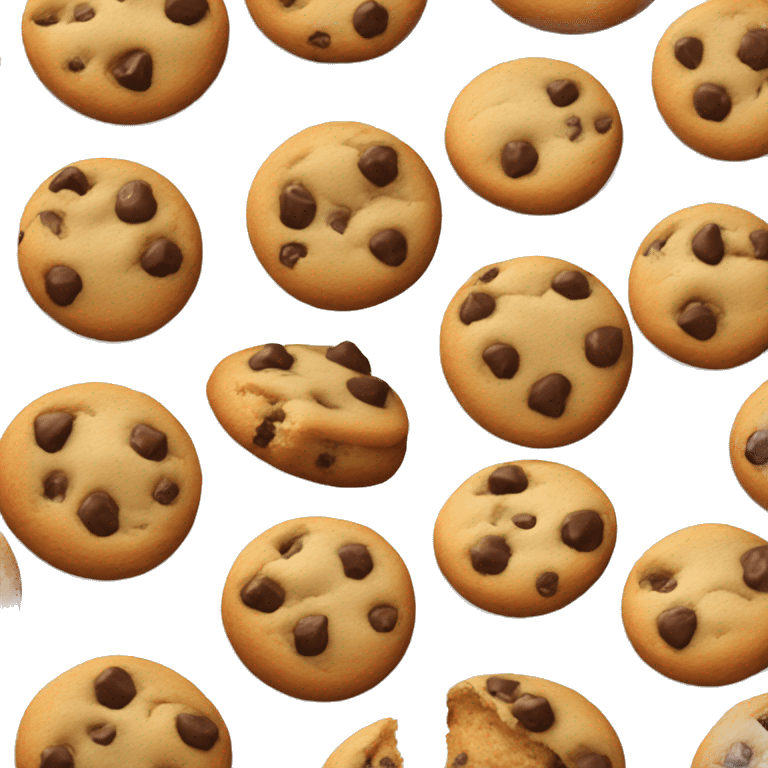 Realistic chocolate chip cookies emoji