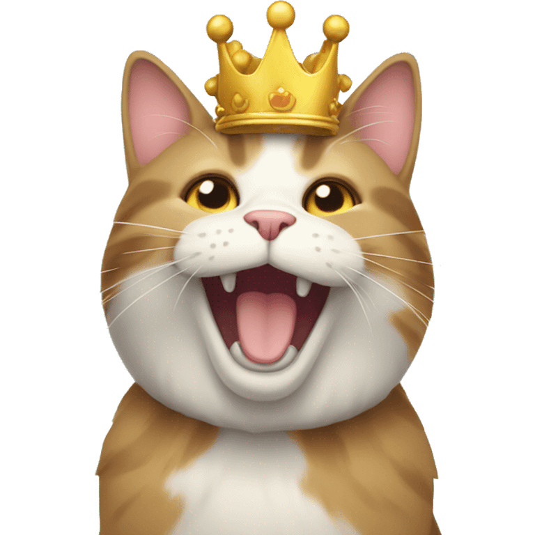 happy cat with crown emoji