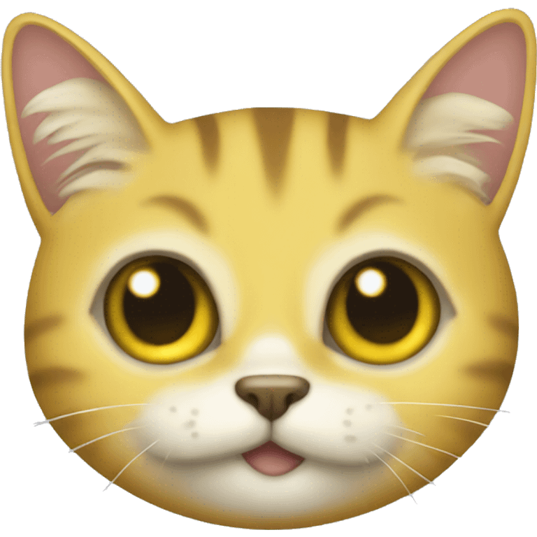 Yellow mewing face emoji