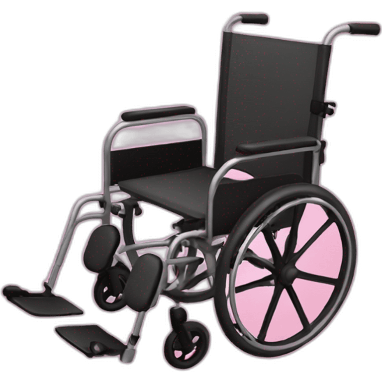 vector wheelchair emoji on pink background emoji