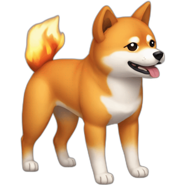 fire shiba inu emoji