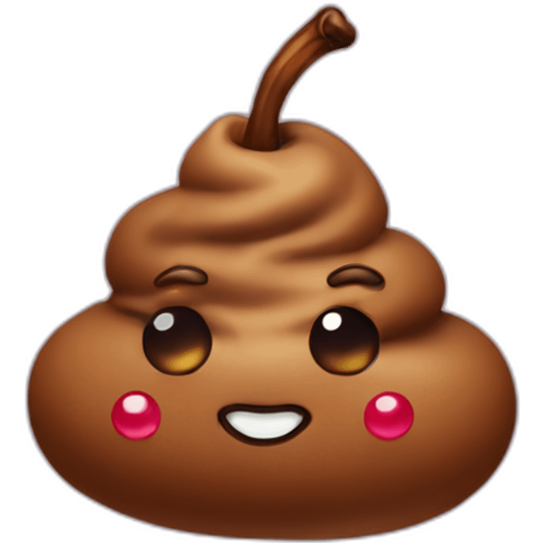 Poop with cherry on top emoji