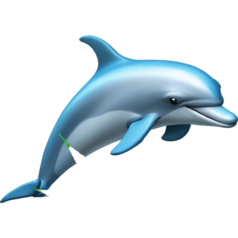 Dolphin jumping over cannabis   emoji