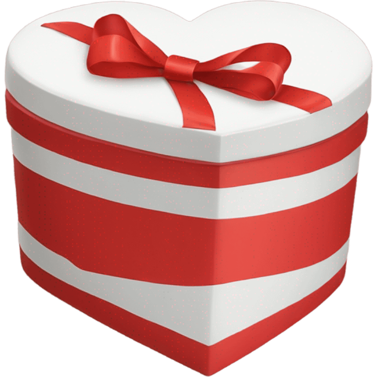 Red heart shaped box with ribbon  emoji