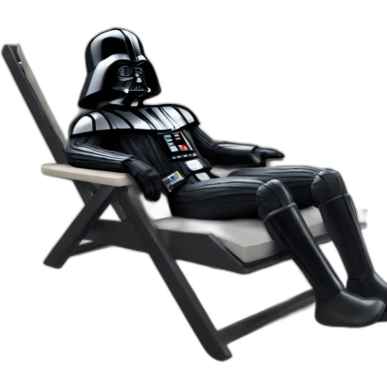 darth Vader lounging on the beach emoji