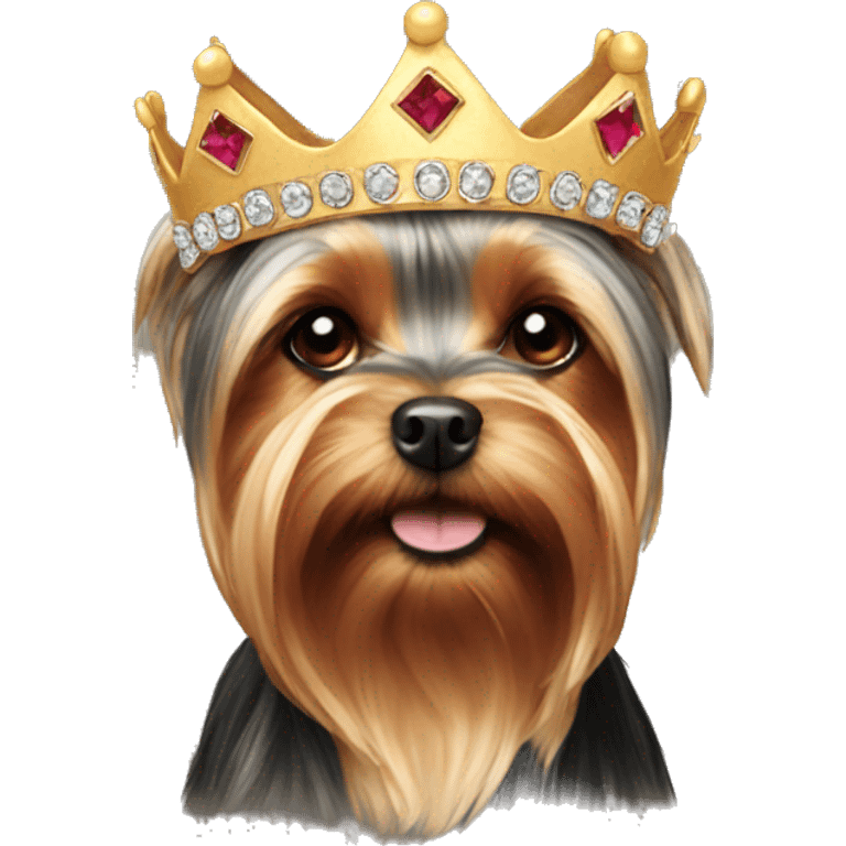 Yorkie wearing a crown  emoji