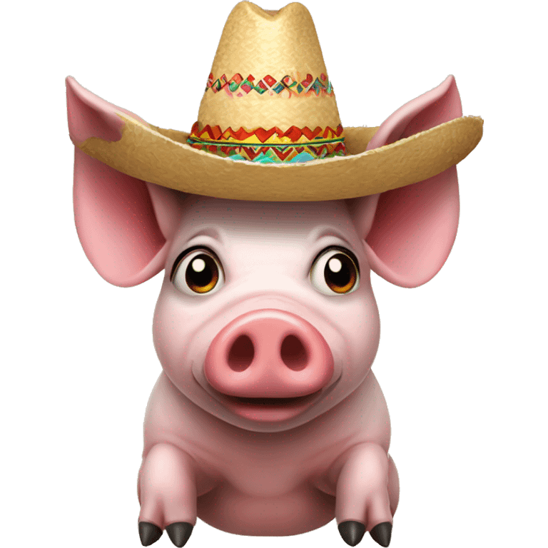 Pig wearing sombrero  emoji