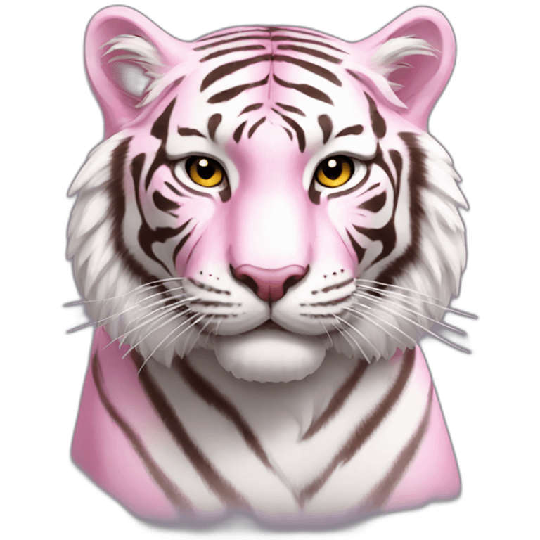 pink white tiger emoji